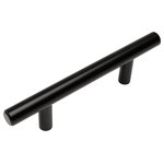 Cosmas - Cosmas 305-4FB Flat Black 4&rdquo; CTC (102mm) Euro Bar Pull - Hole Centers / Drilling: 4"