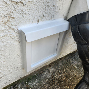 Replace exterior dryer vent cover