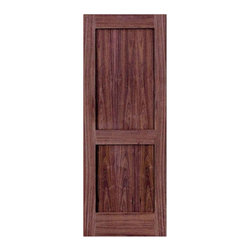 RIPON - 80&rdquo; WALNUT 2-PANEL SHAKER INTERIOR DOOR 1-3/8&rdquo; - Interior Doors