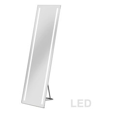 Lighted Wardrobe Mirror, 17" x  61" with Floor Stand
