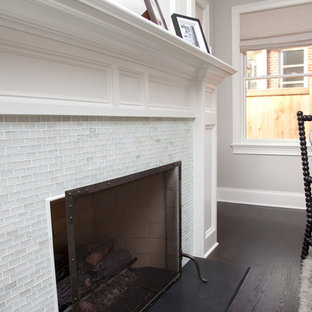 Glass Tile Fireplace Surround Houzz