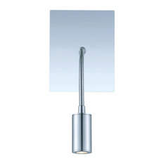 1x5W LED Gooseneck Wall Light, Chrome Finish