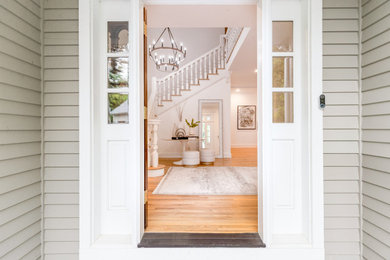 Example of a trendy home design design in New York