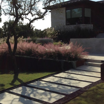 Long Canyon Austin Modern - New Home and Courtyard