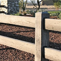 10 Foot 2 Rail Precast Concrete Straight Fence - Home Fencing And Gates