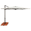 Skye 8.6' Square Umbrella With Cross Bar Stand, Lemon