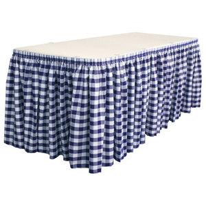 gingham table skirt