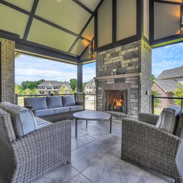 Outdoor Patio With Fireplace