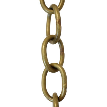 Brass Small Loop Chandelier Chain, Various Finishes, Antique Brass, W23