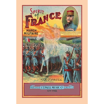Spirit of France: March Militaire- Gallery Wrapped Canvas Art 28" x 42"