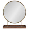 Maxfield Round Tabletop Mirror, Gold, 18x22