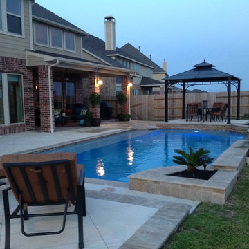 Pool with Raised Decking or Planters