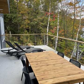 Stairs and deck railing project in Quebec, Canada