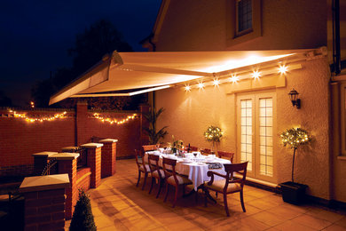 Outdoor living with patio awning
