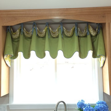 Modern kitchen drapery treatments