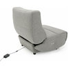 Divani Casa Basil Modern Grey Fabric Small Electric Recliner Chair