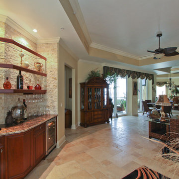 Whole House Remodel in Gulf Harbour, Fort Myers, FL - Living Room/Wet Bar