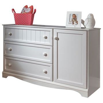 South Shore Savannah 3-Drawer Dresser With Door, Pure White