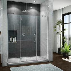 Fleurco Platinum In-Line 69"- 71" Panel-Door-Panel with Glass to Glass Hinges PX - Bath Products