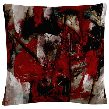 Masters Fine Art 'Abstract Iv' 16"x16" Decorative Throw Pillow