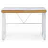 Loft Lyfe Nila Desk, 2 Storage Drawers, White 43.3Lx21.6Wx30H