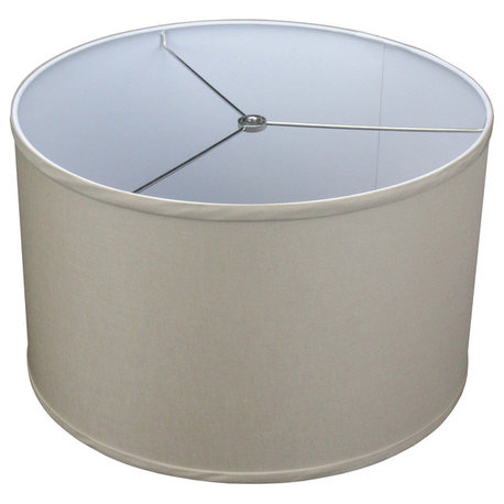 Fenchel Shades, 16"x16"x11" Spider Attachment Drum Lamp Shade, Linen