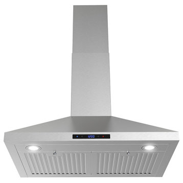 Streamline 30" Giotto Ductless Wall Mount Range Hood, Stainless Steel