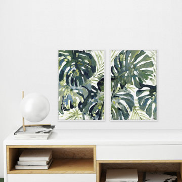 Watercolor Leaf II Diptych