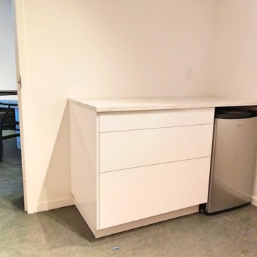 Single cabinet office kitchen with cooler
