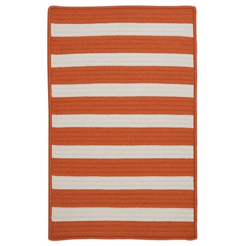 Stripe It Rug, Tangerine, 2'x6' Runner