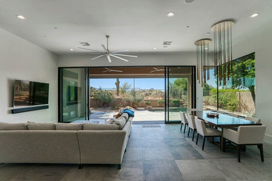 Design ideas for a contemporary home design in Phoenix.