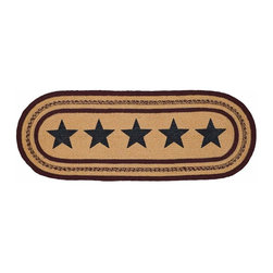 Mayflower Market - Potomac Jute Runner Stencil Stars 13X36 - Table Runners