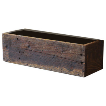 18" Rustic Planters Box, Tall Version, Aged Rustic, 6"