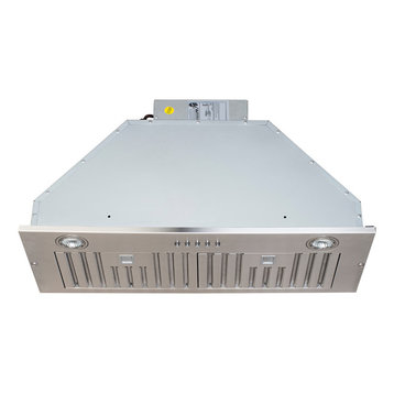 Stainless Steel Range Hood With 3 Speed Touch Control, Stainless Steel, 28 in.