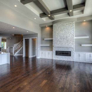 Inspiration for a modern home design remodel in Omaha