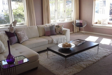 Inspiration for a modern living room remodel in Napier-Hastings