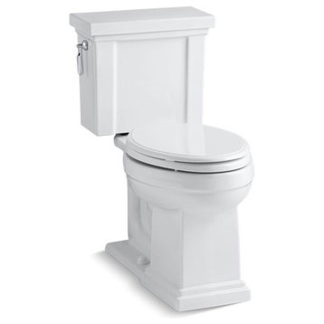 Kohler Tresham 2-Piece Elongated 1.28 GPF Toilet w/ Left-Hand Lever, White