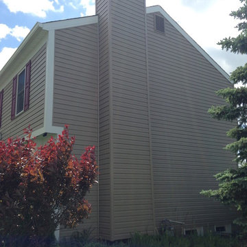 Alside Odyssey Plus Siding (5" Dbl Dutch, Tuscan Clay) w/ Matching Gable Vents