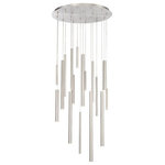 Eurofase - Eurofase 31445-025 Santana Chandelier 18 Light - Santana 18-Light LED Chandelier with Clustered matSantana Chandelier 1 Black Frosted Glass *UL Approved: YES Energy Star Qualified: n/a ADA Certified: n/a  *Number of Lights: 18-*Wattage:1w LED bulb(s) *Bulb Included:Yes *Bulb Type:LED *Finish Type:Antique Brass Gold