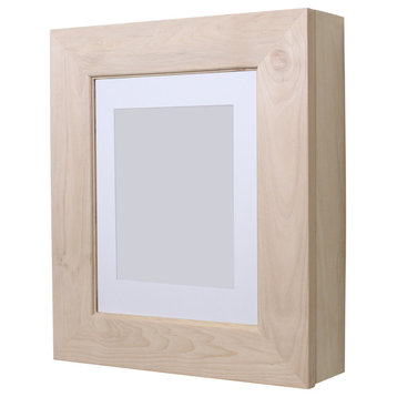 Wall-Mount Picture Perfect Medicine Cabinet, Unfinished Flat Frame
