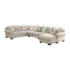 Bowery Hill Fabric Sectional, Ivory