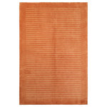 Bareens Designer Rugs - Nepalese Art Deco Cohen Rust/Tan Wool Rug (6'0'' x 9'0'') - Made with a sheen in a beautiful color pallet, this Nepalese hand knotted rug is known for its soft pile, embodying the craftsmanship of timeless technique. Simple design enunciating the simplicity, richness, and beauty of the natural wool. The neutral simplicity of this rug is a balancing visual statement in a contemporary interior.