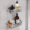 Set of Wall Mounted Chrome Shower Baskets