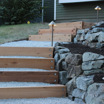 Maple Leaf Cedar Risers & Basalt Walls