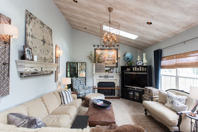 Inspiration for an eclectic family room remodel in Philadelphia