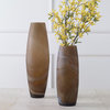Uttermost Delicate Swirl Caramel Glass Vases, Set of 2