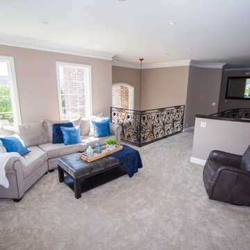 Open Loft with Coffered Ceiling
