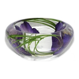 Purple Vanda Flower Bowl - Home Decor