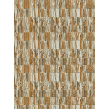 Copper Brown Taupe Tan Beige Bronze Geometric Abstract Jacquar Upholstery Fabric