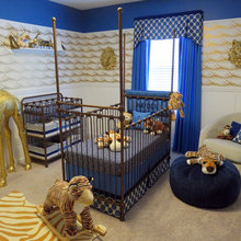 Baby Boy Blue and Gold Nursery